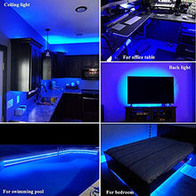 Load image into Gallery viewer, EverBright Blue Led Strip Lights, Waterproof Flexible Led Strip Lights, PCB Black 5M /16.4Ft 5050 300Leds Neon Lights for Home Kitchen Bedroom Party Holiday Stage Decoration Led Tape Light
