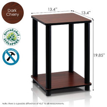 Load image into Gallery viewer, Furinno Turn-N-Tube End Table, Dark Cherry/Black

