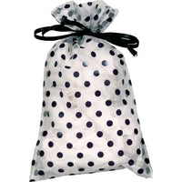 48 pcs Organza Sheer Polka Dot Drawstring Pouches Gift Bags 4 x 5 inch