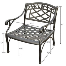 Load image into Gallery viewer, Crosley Furniture CO6103-BK Sedona Solid-Cast Aluminum Outdoor Club Chair, Black
