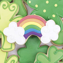Load image into Gallery viewer, St. Patrick&#39;s Day Cookie Cutters - 5 Piece Boxed Set - 2 5/8&quot; &amp; 4&quot; Shamrock, Irish Sweater, Rainbow, Pot of Gold - Ann Clark - US Tin Plated Steel
