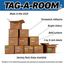 Load image into Gallery viewer, Tag-A-Room Moving Labels, 140 Count Color Coded Moving Stickers Labels, Moving Supplies 1&quot; x 4&quot; Each
