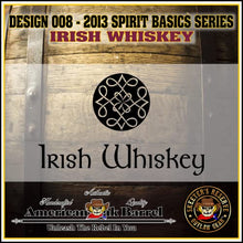 Load image into Gallery viewer, 1 Liter Engraved American Oak Aging Barrel - Design 008: Irish Whiskey
