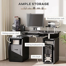 Load image into Gallery viewer, HOMCOM Home Office/Dorm Computer Desk with Elevated Shelf, Black
