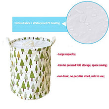 Load image into Gallery viewer, DuShow Large Size Drawstring Laundry Basket with Handles,Waterproof Collapsible Laundry Basket Tree Pattern,Foldable Canvas Laundry Hamper for Home,Dirty Clothing,Kids Toy Organizer-Tree

