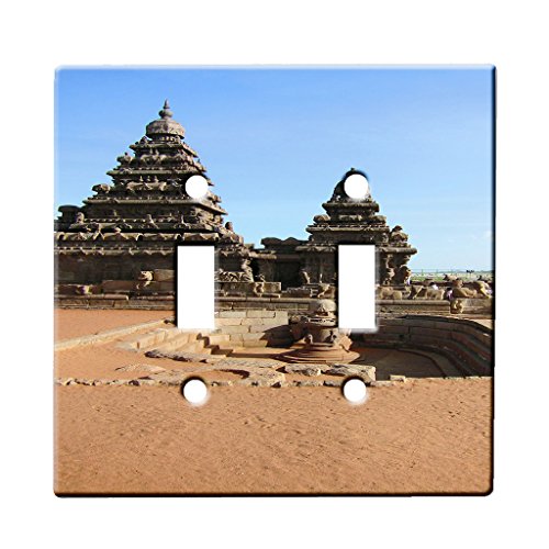 Pyramids - Decor Double Switch Plate Cover Metal