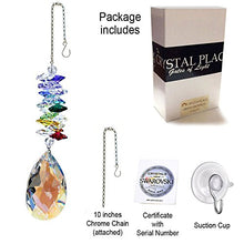 Load image into Gallery viewer, Crystal Suncatcher 5 inch Colorful Crystal Ornament Aurora Borealis Faceted Almond Prism Rainbow Maker Cascade Made with Genuine Swarovski Crystals

