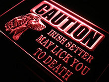 Load image into Gallery viewer, Caution Irish Setter Lick Dog LED Sign Neon Light Sign Display s182-b(c)
