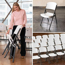 Load image into Gallery viewer, Lifetime 22804 Classic Commercial Folding Chair, White Granite, 1-pack
