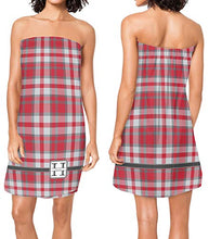 Load image into Gallery viewer, YouCustomizeIt Red &amp; Gray Plaid Spa/Bath Wrap (Personalized)
