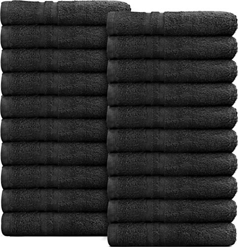 Utopia Towels Cotton Bleach Proof Salon Towels (16x27 inches) - Bleach Safe  Gym Hand Towel (24 Pack, Grey) 24 Pack Grey