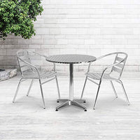 Flash Furniture 27.5'' Round Aluminum Indoor-Outdoor Table with Base