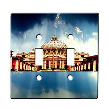 Load image into Gallery viewer, Vatican City - Decor Double Switch Plate Cover Metal
