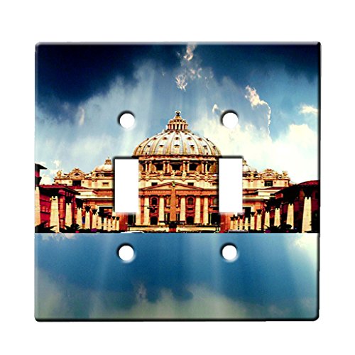 Vatican City - Decor Double Switch Plate Cover Metal