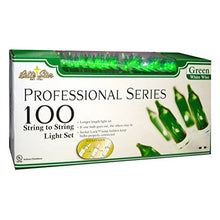 Load image into Gallery viewer, Brite Star 100 Count Professional Series Mini Light Set, White Wire, Green
