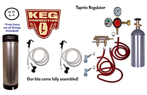 2 Keg Basic Party Keg Kit, Taprite Regulator, ball Lock, 5# Air Cylinder