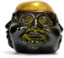 Load image into Gallery viewer, AapnoCraft Beautiful 4 Face Laughing Buddha Sculpture Brass Chinese Statue/Figurine Home &amp; Office Decor Fengshui Gift (4 Inch (4 Faces))
