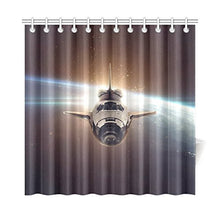 Load image into Gallery viewer, CTIGERS Fashion Shower Curtain for Kids Space Ship Polyester Fabric Bathroom Decoration 72 x 72 Inch
