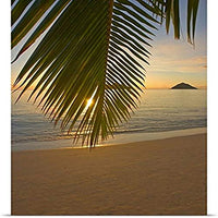 GREATBIGCANVAS Entitled Hawaii, Oahu, Mokulua Islands, Golden Sunrise at Lanikai Beach Poster Print, 40