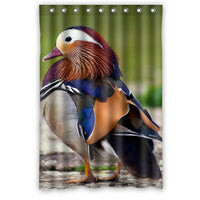 FUNNY KIDS' HOME Fashion Design Waterproof Polyester Fabric Bathroom Shower Curtain Standard Size 48(w) x72(h) with Shower Rings - Beautiful Feathers of The Mandarin Duck