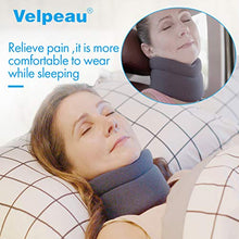 Load image into Gallery viewer, Velpeau Neck Brace -Foam Cervical Collar - Soft Neck Support Relieves Pain &amp; Pressure in Spine - Wraps Aligns Stabilizes Vertebrae - Can Be Used During Sleep (Comfort, Blue, Medium, 3)
