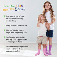 Load image into Gallery viewer, SmartKnitKIDS Seamless Sensitivity Socks - 3 Pack (Pink Purple &amp; White, Large)
