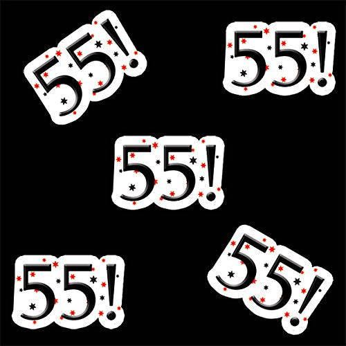 55! Birthday Deco FETTI (24 Piece/PKG)