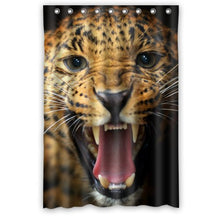 Load image into Gallery viewer, FUNNY KIDS&#39; HOME Fashion Design Waterproof Polyester Fabric Bathroom Shower Curtain Standard Size 48(w) x72(h) with Shower Rings - Animal Theme Leopard
