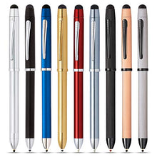 Load image into Gallery viewer, Cross Tech3+ Satin Black Multi-Function Pen with Chrome-Plated Appointments, Stylus, and 0.5mm Lead
