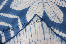 Load image into Gallery viewer, Handmade Indigo Cotton Tie-Die Quilt Comforter Reversible Bedspread Jaipur Razai
