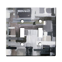 Load image into Gallery viewer, Xylaart Monocrome Stripe Weave - AC Outlet Decor Wall Plate Cover Metal
