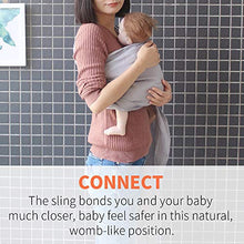 Load image into Gallery viewer, Vlokup Baby Ring Sling Baby Wrap Carrier - Extra Soft Linen Baby Sling for Newborn, Infant, Toddlers, and Kids - Lightweight Breathable - Best Shower Gift for Boys or Girls, Grey
