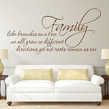 Load image into Gallery viewer, Family Like Branches On A Tree.Vinyl Wall Decal Family Wall Quotes Lettering Removable Family Tree Wall Sticker Mural for Bedroom Living RoomLarge,White
