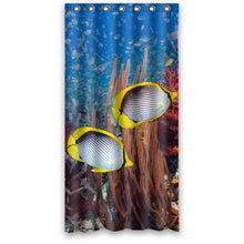 Load image into Gallery viewer, Fashion Design Personalize Custom Waterproof Polyester Fabric Bathroom Shower Curtain 36(w)x72(h) Rings Included - Marine Tropical Fish Wild Animal
