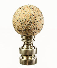 Load image into Gallery viewer, Ceramic 25mm Sand Ball Nickel Base Finial 1.75&quot; h
