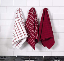 Load image into Gallery viewer, Ritz 100% Cotton Terry Kitchen Dish Towels, Highly Absorbent, 25&quot; x 15&quot;, 3-Pack, Paprika Red
