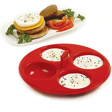 Load image into Gallery viewer, Norpro 9900 Silicone 4 Egg Poacher, Red
