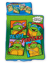 Load image into Gallery viewer, Teenage Mutant Ninja Turtles Toddler Nap Mat - Includes Pillow and Fleece Blanket  Great for Boys and Girls Napping at Daycare, Preschool, Or Kindergarten - Fits Sleeping Toddlers and Young Children
