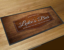Load image into Gallery viewer, Artylicious Personalised Wood Effect bar Pub mat Runner Counter mat
