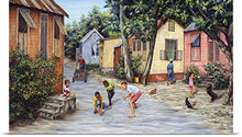 Load image into Gallery viewer, GREATBIGCANVAS Entitled Village Life Oil on Canvas Poster Print, 60&quot; x 37&quot;, Multicolor
