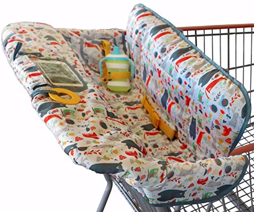 Suessie Shopping Cart Cover and High Chair Cover, Forest Animals