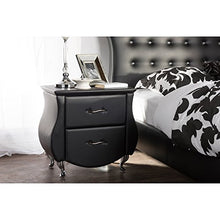 Load image into Gallery viewer, Baxton Studio Erin Modern &amp; Contemporary Faux Leather Upholstered Nightstand, Medium, Black

