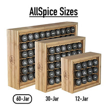 Load image into Gallery viewer, AllSpice Wooden Spice Rack, Includes 60 4oz Jars- Bamboo

