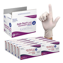 Load image into Gallery viewer, Dynarex Safe-Touch Disposable Latex Exam Gloves, Powder-Free, For Healthcare, Industrial and Salon/Spa, Bisque, 1000 Count (Medium)
