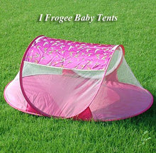 Load image into Gallery viewer, I Frogee Hot Pink Butterfly Brocade Pop-Up Tent for Baby Girl

