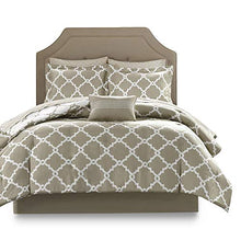 Load image into Gallery viewer, Madison Park MPE10-127 Essentials Merritt Complete Bed and Sheet Set Twin Taupe
