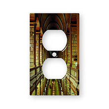 Load image into Gallery viewer, Library Hall Of Books - Decor Double Switch Plate Cover Metal
