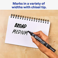 Load image into Gallery viewer, Avery Marks-A-Lot Permanent Markers, Large Desk-Style Size, Chisel Tip, Water and Wear Resistant, 12 Black Markers (98028)
