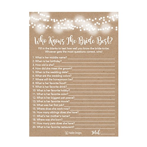 25 Floral How Well Do You Know The Bride Bridal Wedding Shower or  Bachelorette Party Game, Flowers Who Knows The Best, Does The Groom?  Couples Guessing Question Set of Cards Pack, Printed