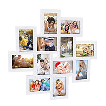 Load image into Gallery viewer, Adeco Pf0205 Pf0205 White Wood 12 Openings Wall Collage Picture Frame, 4 X 6 Inch,White
